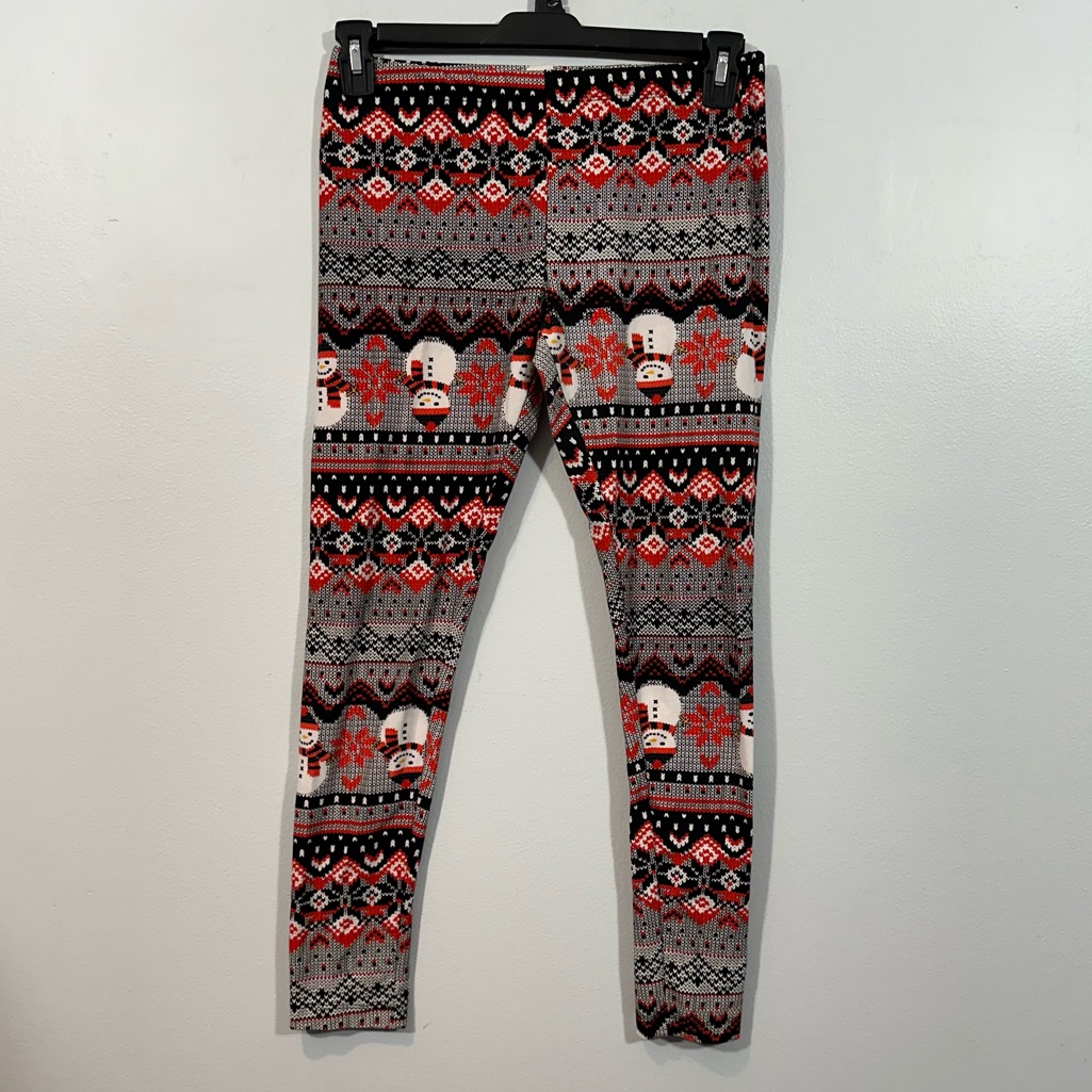 Snowman Christmas Holiday Leggings Size Medium